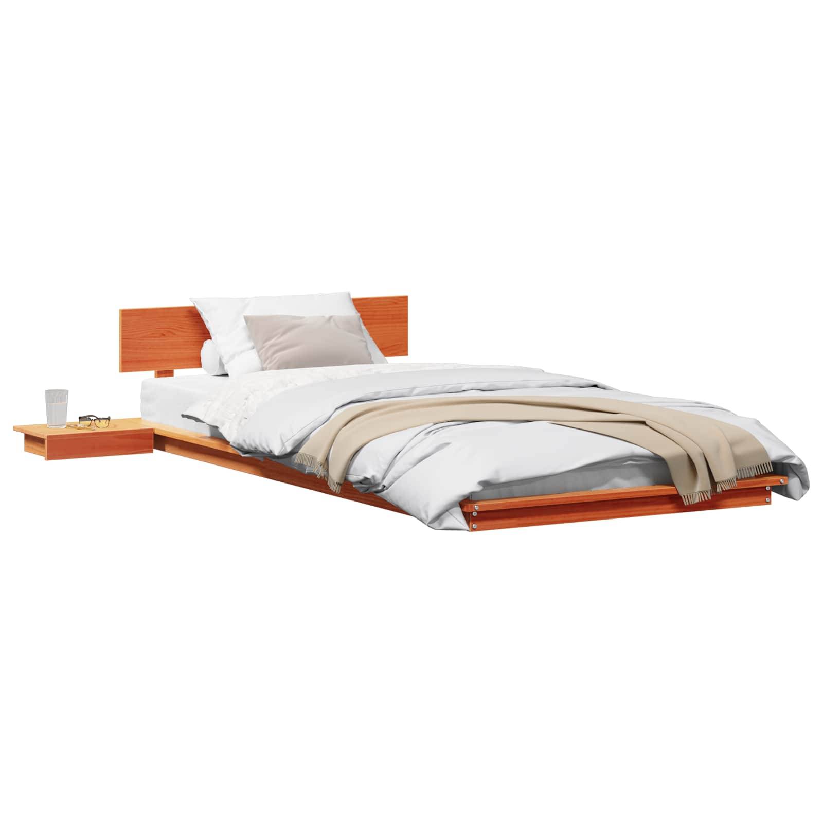 vidaXL Bettgestell Braun 100 x 200 cm Holz