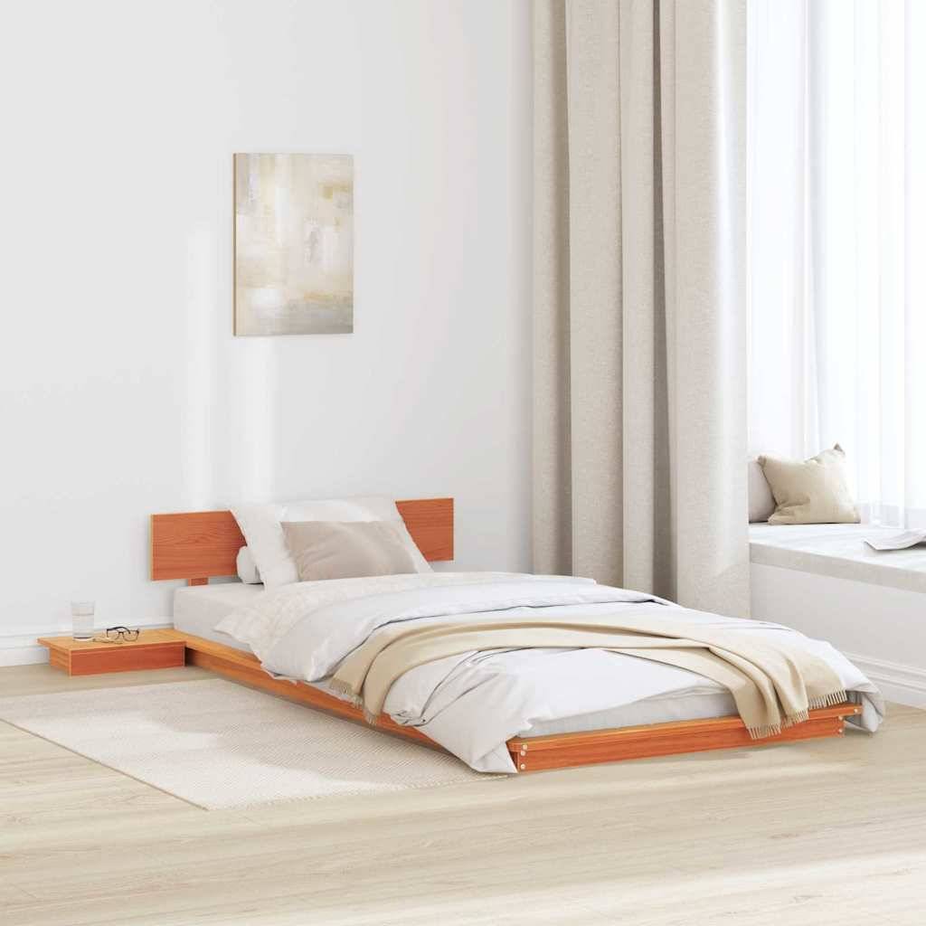 vidaXL Bettgestell Braun 100 x 200 cm Holz