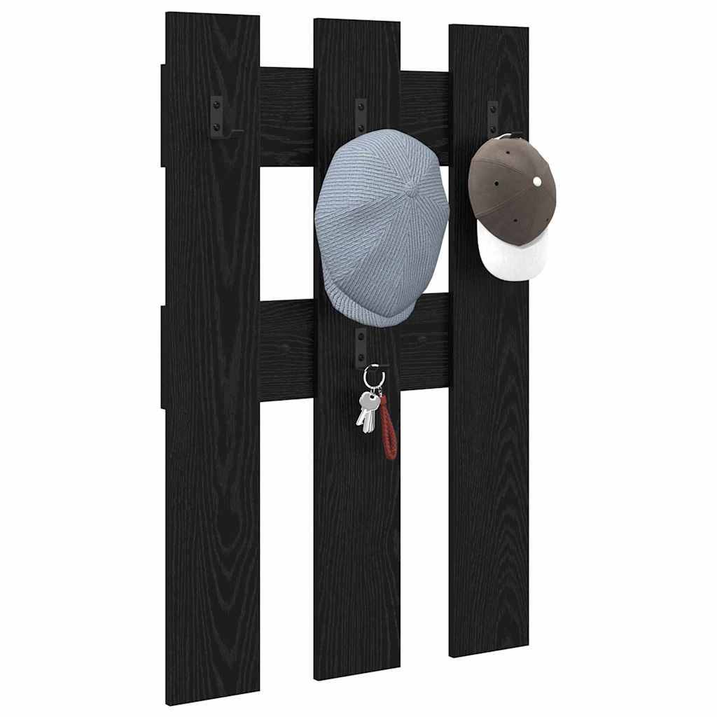 vidaXL Wandmontierter nachttisch Schwarz Eichen-Optik 65 x 3 x 100 cm