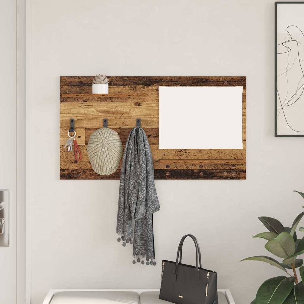 vidaXL Wandmontierter nachttisch Altholz 90 x 10 x 50 cm Holzwerkstoff