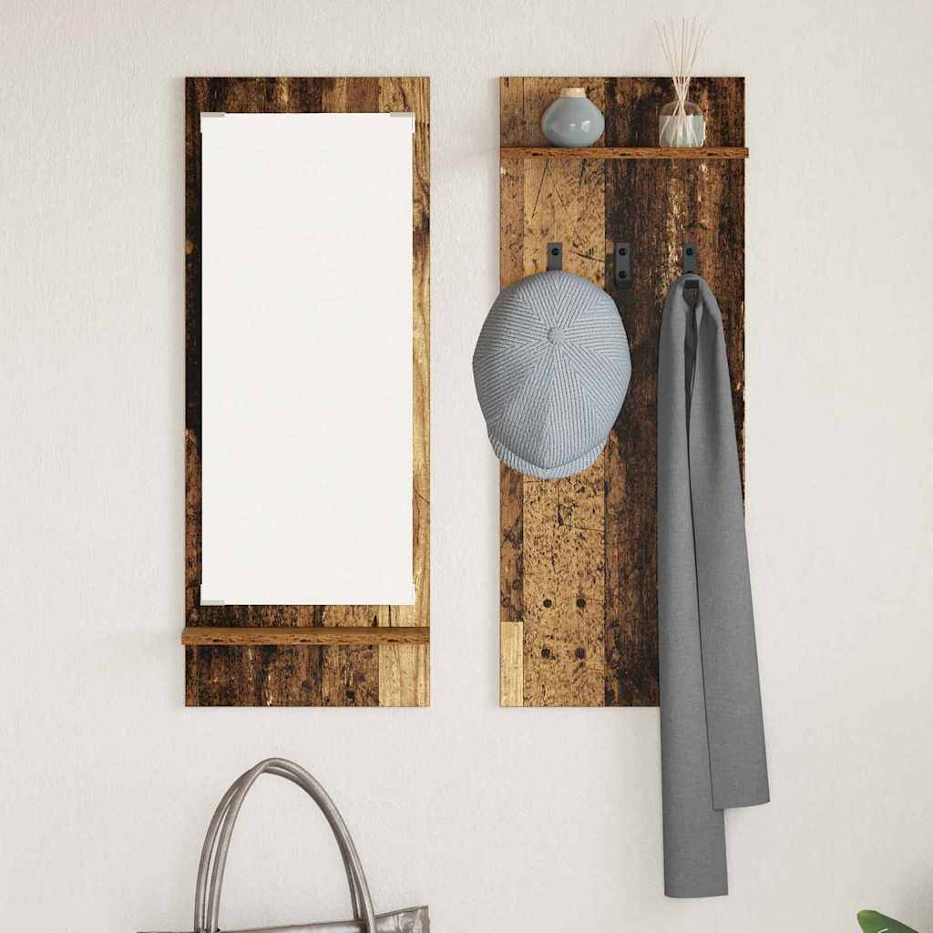 vidaXL Wandmontierter nachttisch Altholz 70 x 10 x 90 cm Holzwerkstoff
