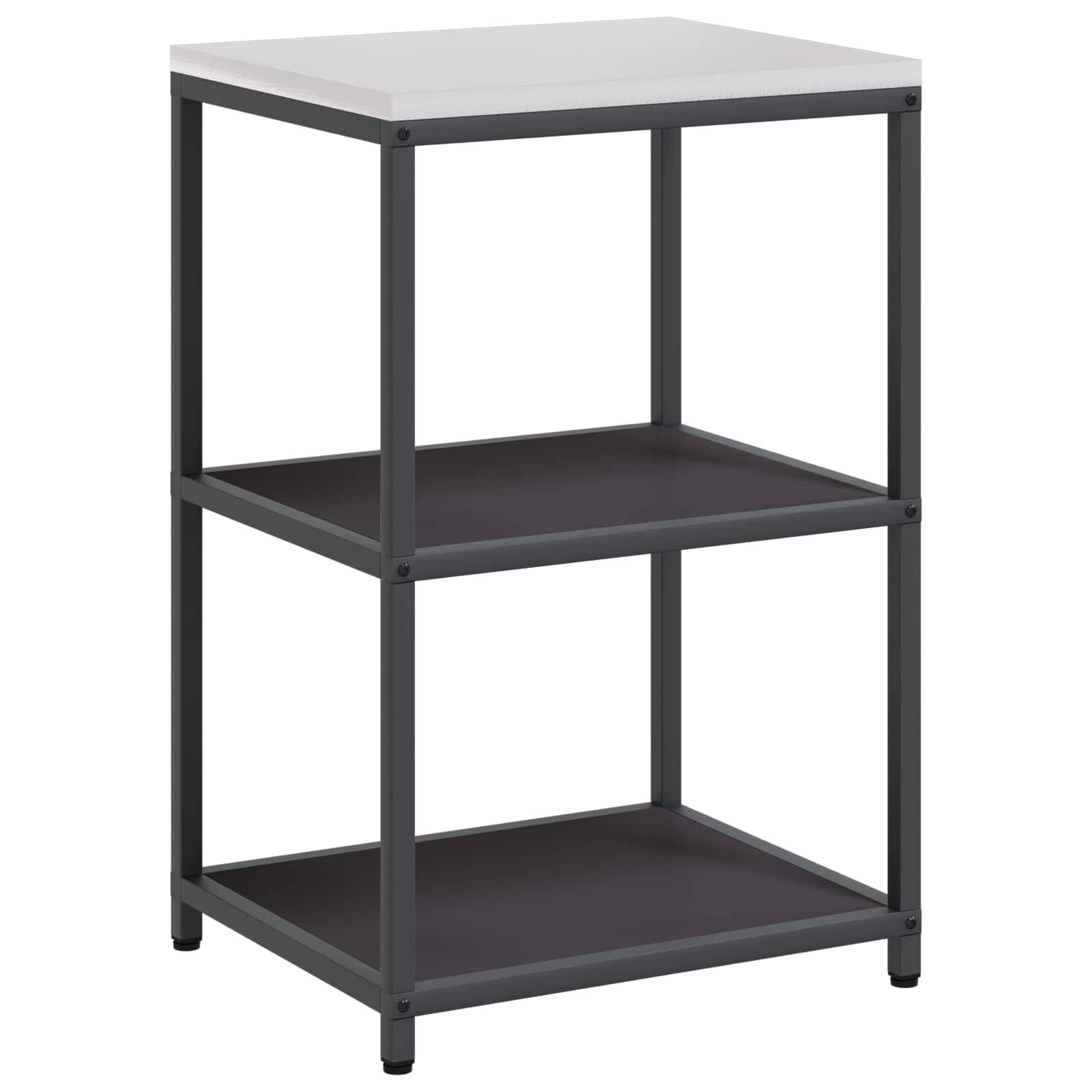 vidaXL Küchenaufbewahrung mit Regal Schwarz 60 x 50 x 92 cm Stahl