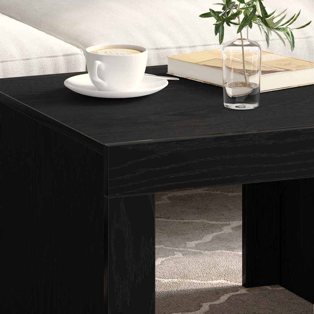 vidaXL Couchtisch Schwarz Eichen-Optik 50 x 50 x 35 cm Holzwerkstoff