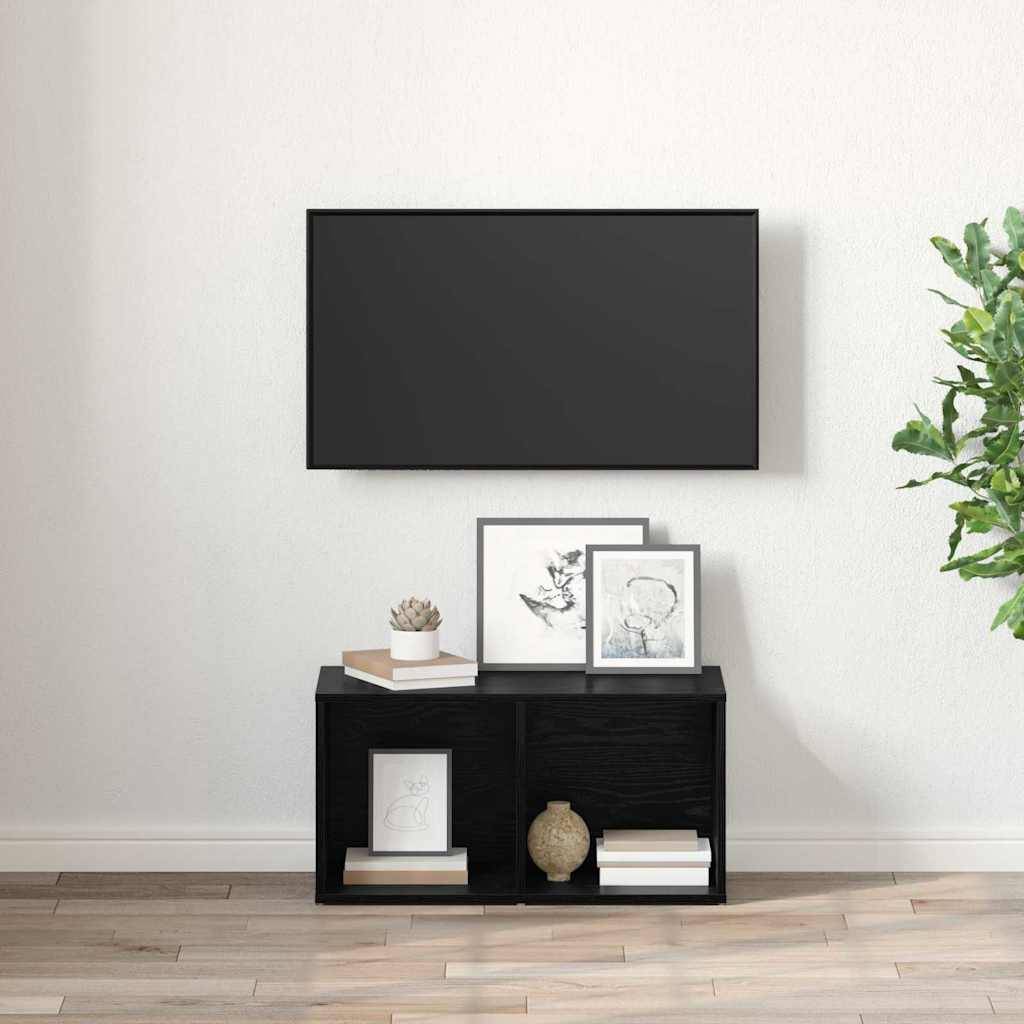 vidaXL TV-Schrankset Schwarz 72 x 35 x 37 cm Holzwerkstoff