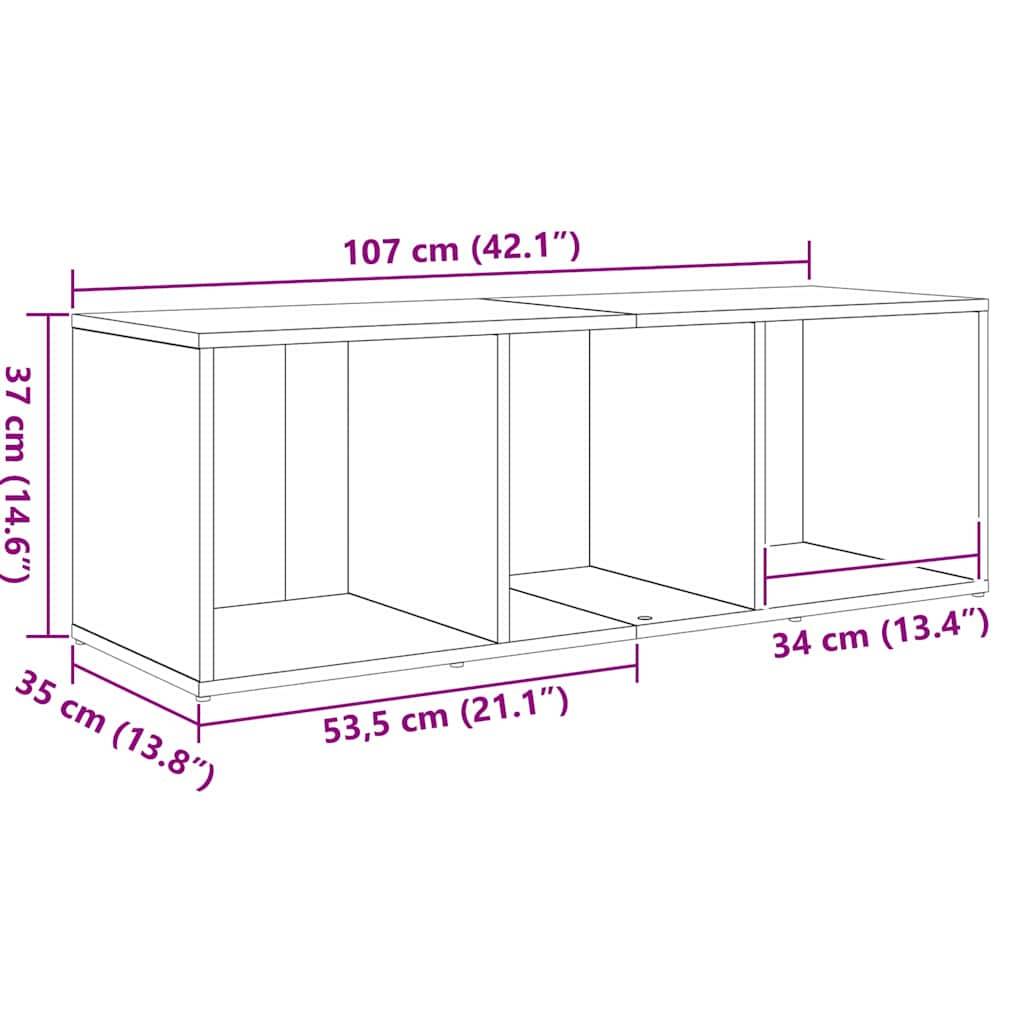 vidaXL TV-Schrankset Schwarz 72 x 35 x 37 cm Holzwerkstoff