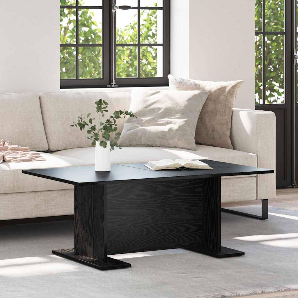 vidaXL Couchtisch Schwarz Eichen-Optik 103.5 x 60 x 40 cm