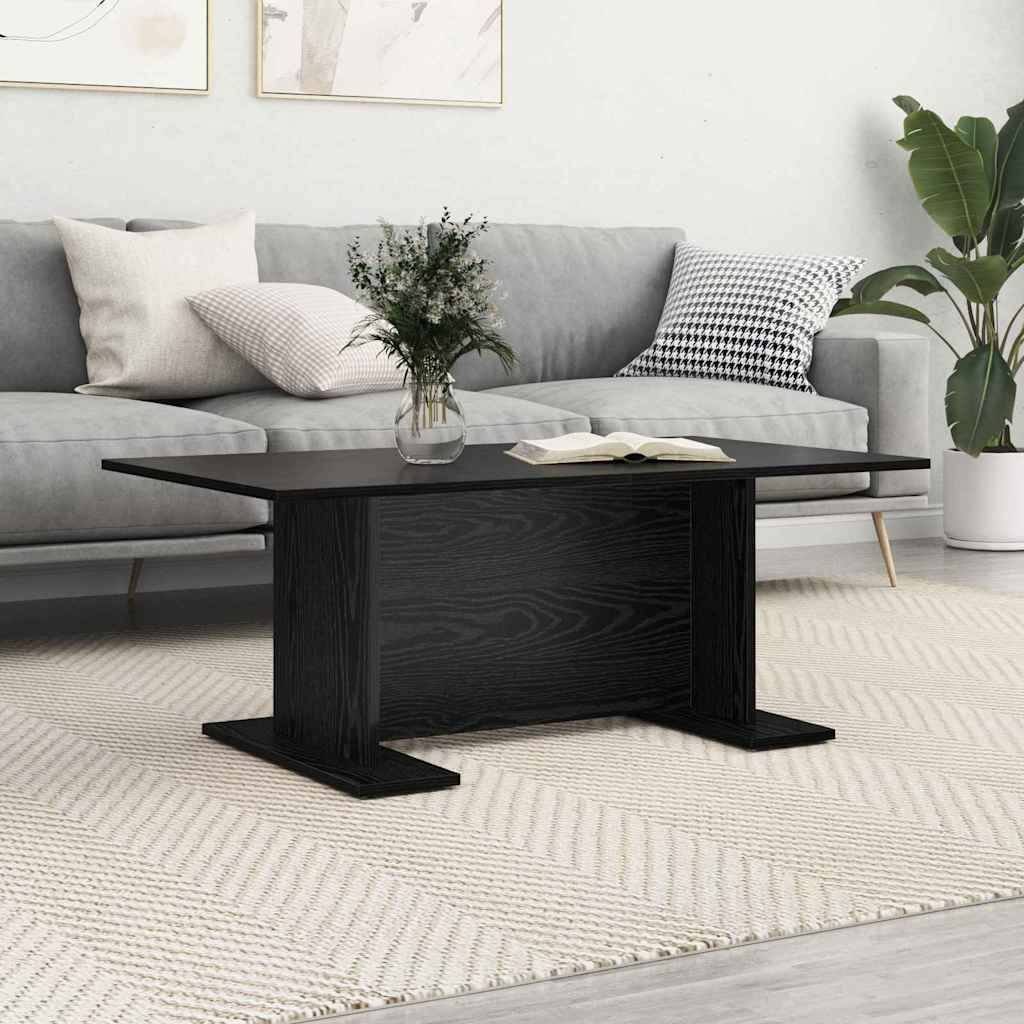 vidaXL Couchtisch Schwarz Eichen-Optik 103.5 x 60 x 40 cm