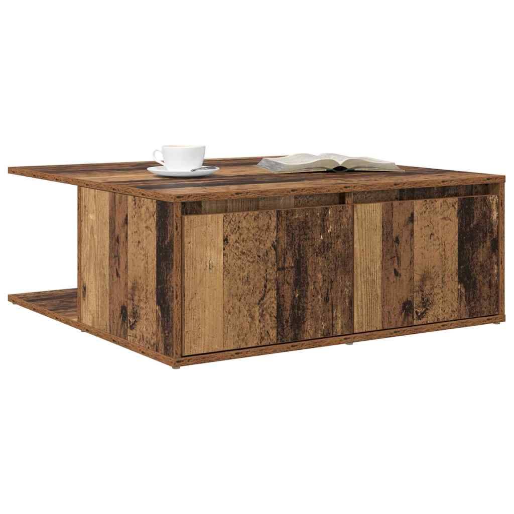 vidaXL Couchtisch mit Schubladen Altholz 80 x 80 x 31 cm Holzwerkstoff