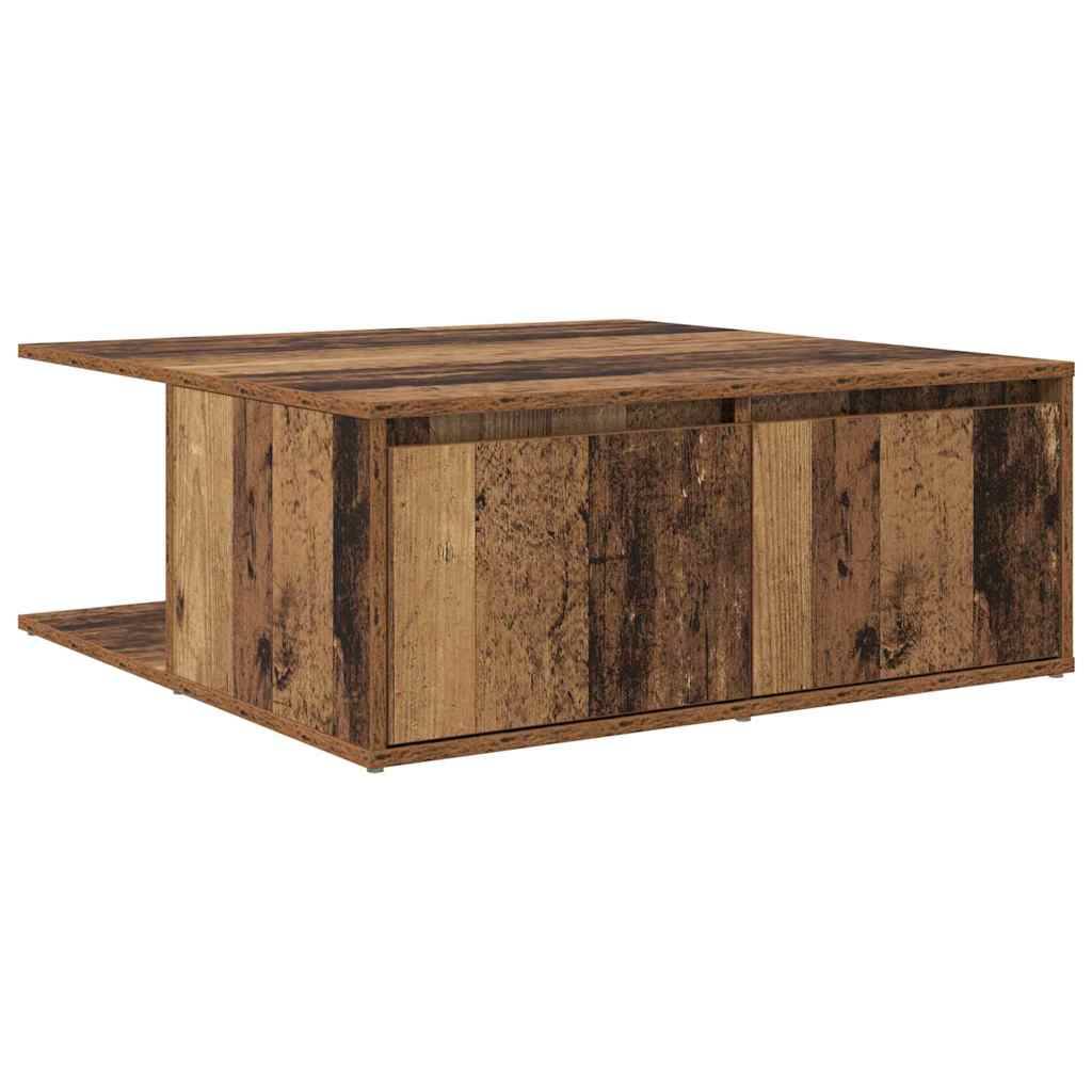 vidaXL Couchtisch mit Schubladen Altholz 80 x 80 x 31 cm Holzwerkstoff