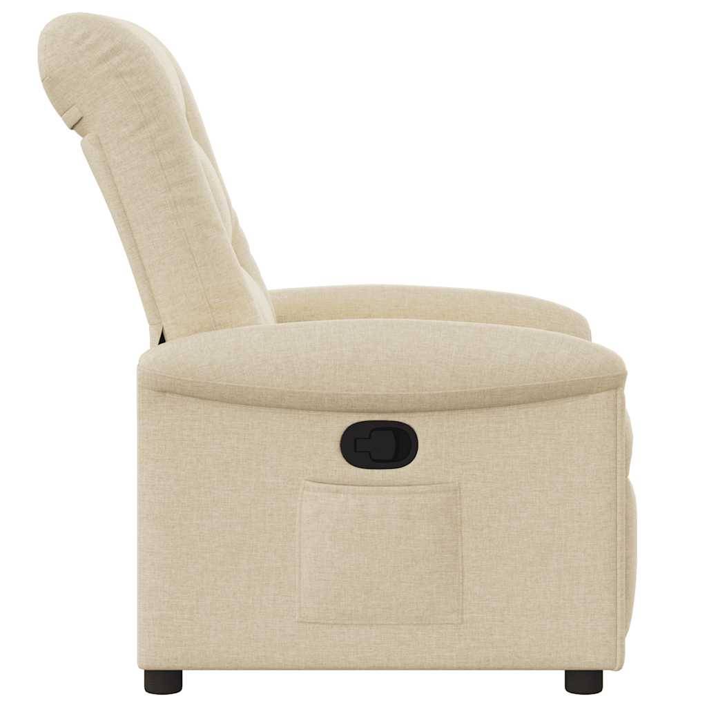 vidaXL Relaxsessel Creme Stoff