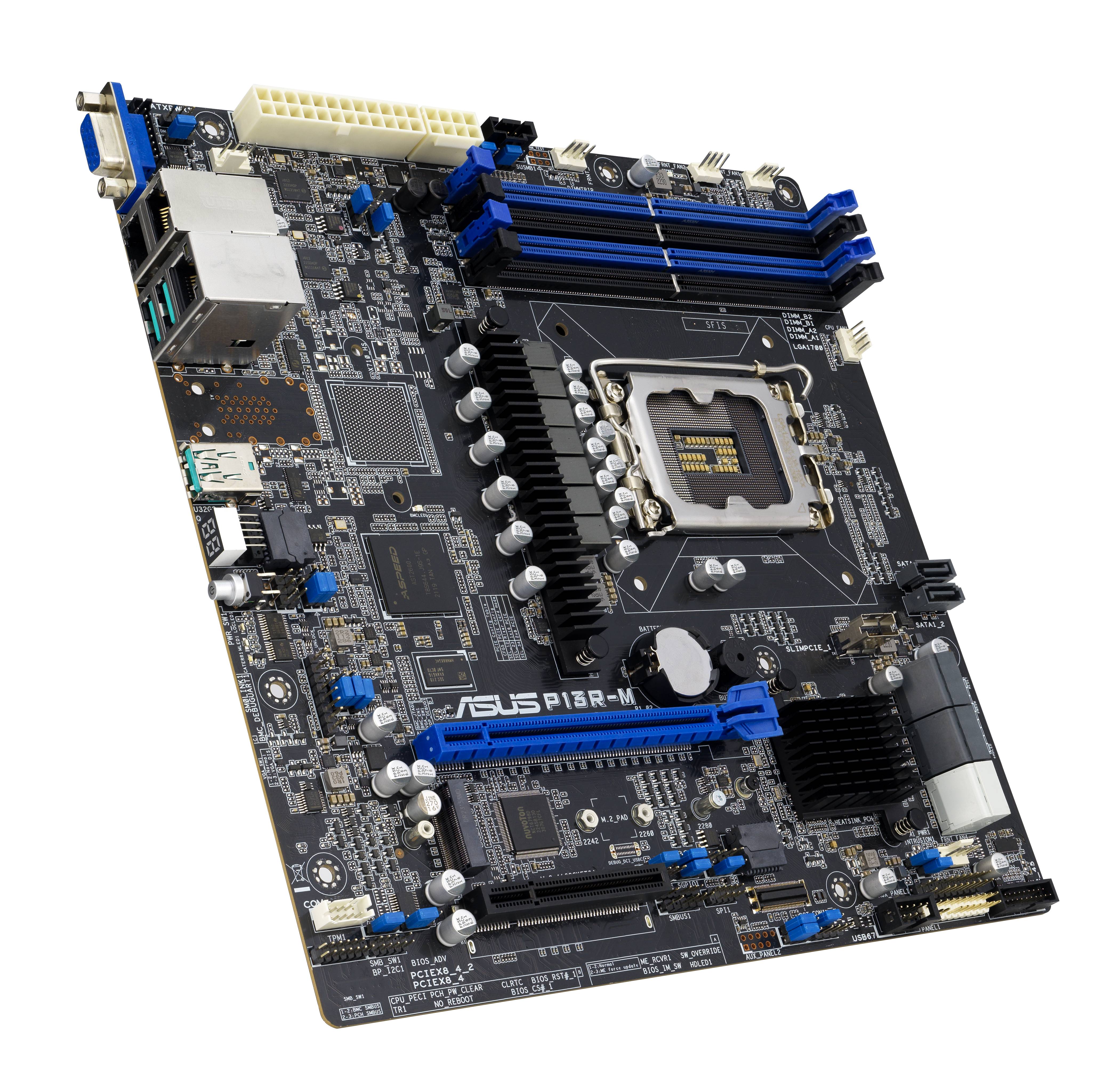 ASUS P13R-M, Intel, LGA 1700, Intel® Pentium®, Intel Xeon E, DDR5-SDRAM, 128 GB, DIMM