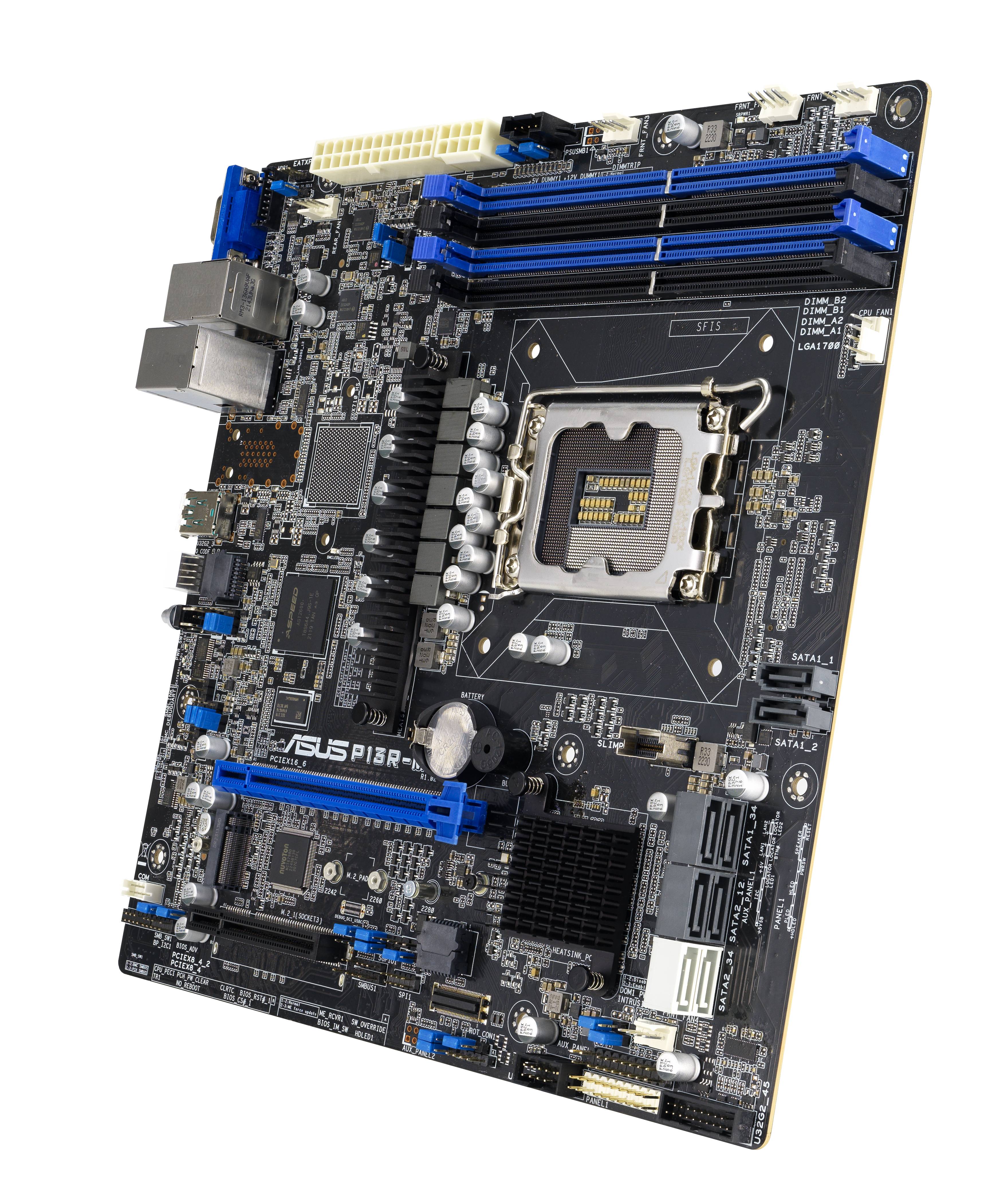 ASUS P13R-M, Intel, LGA 1700, Intel® Pentium®, Intel Xeon E, DDR5-SDRAM, 128 GB, DIMM