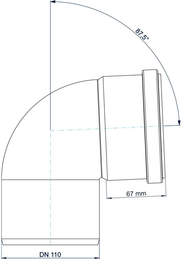 Bogen PKB Polo-Kal NG DN 110 87,5Grad