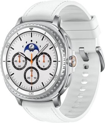 Samsung Galaxy Watch8 Classic - 46 mm - intelligente Uhr mit Hybridband - Hybrid-Eco-Leder - Bandgröße: S/M/L - Anzeige