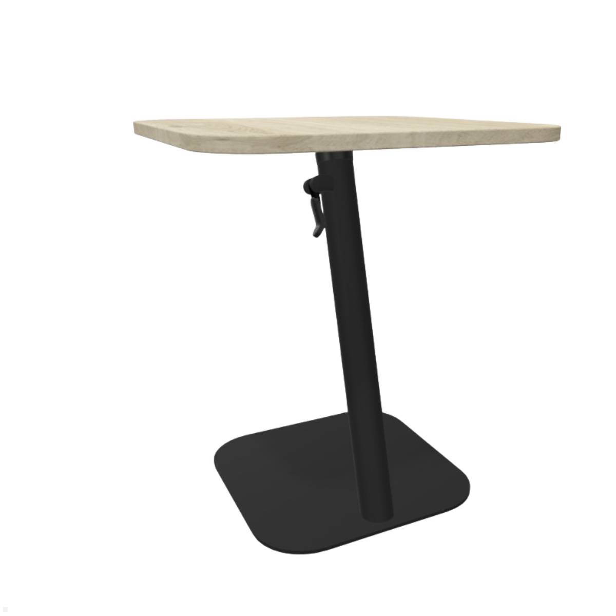 Dataflex Bento Laptoptisch 550-755mm höhenverstellbar, Schwarz/Weiß-Eiche