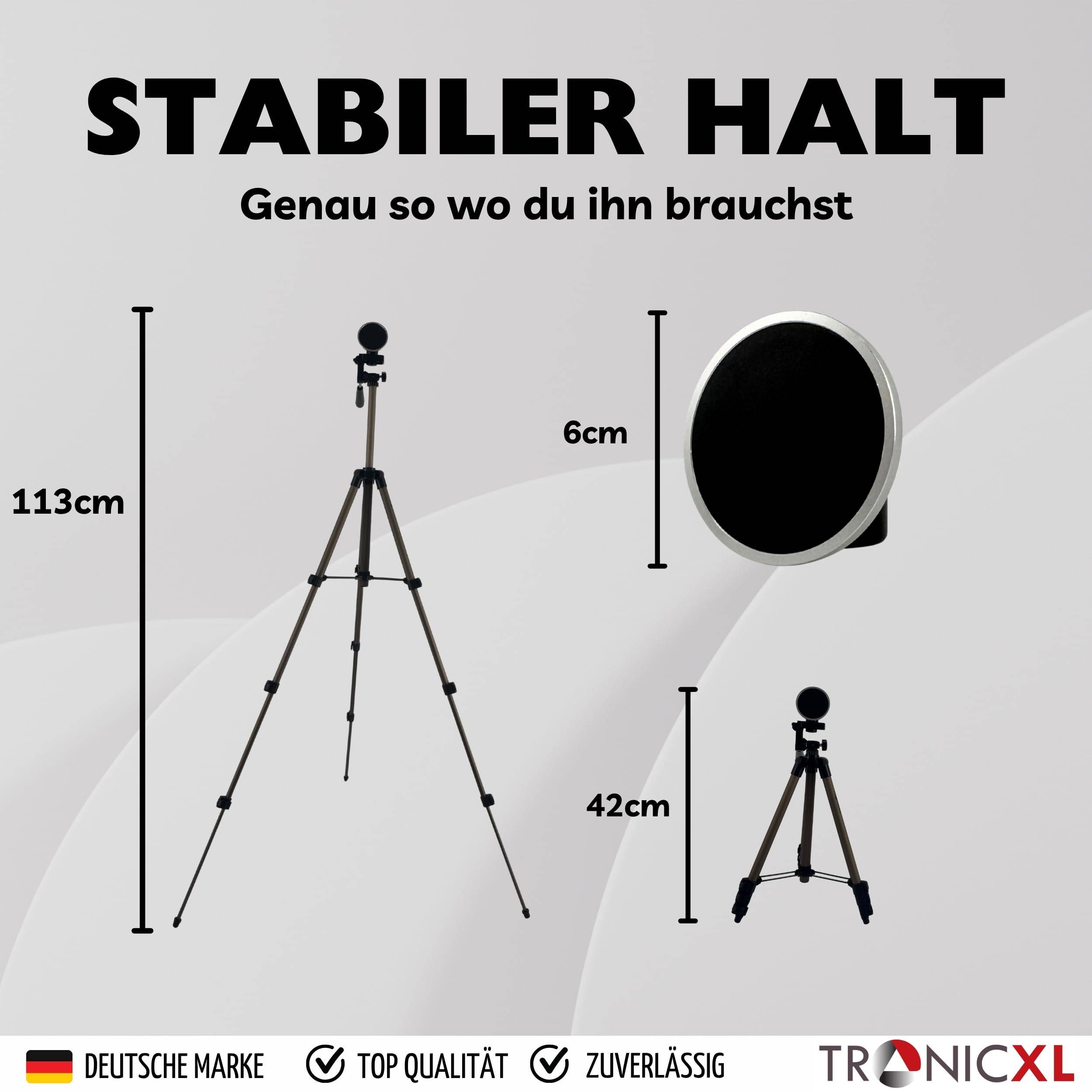 Smartphone Stativ 113cm mit Magnethalterung I Magnetische Handyhalterung für Apple iPhone Magsafe Samsung Xiaomi Google Tripod Halterung