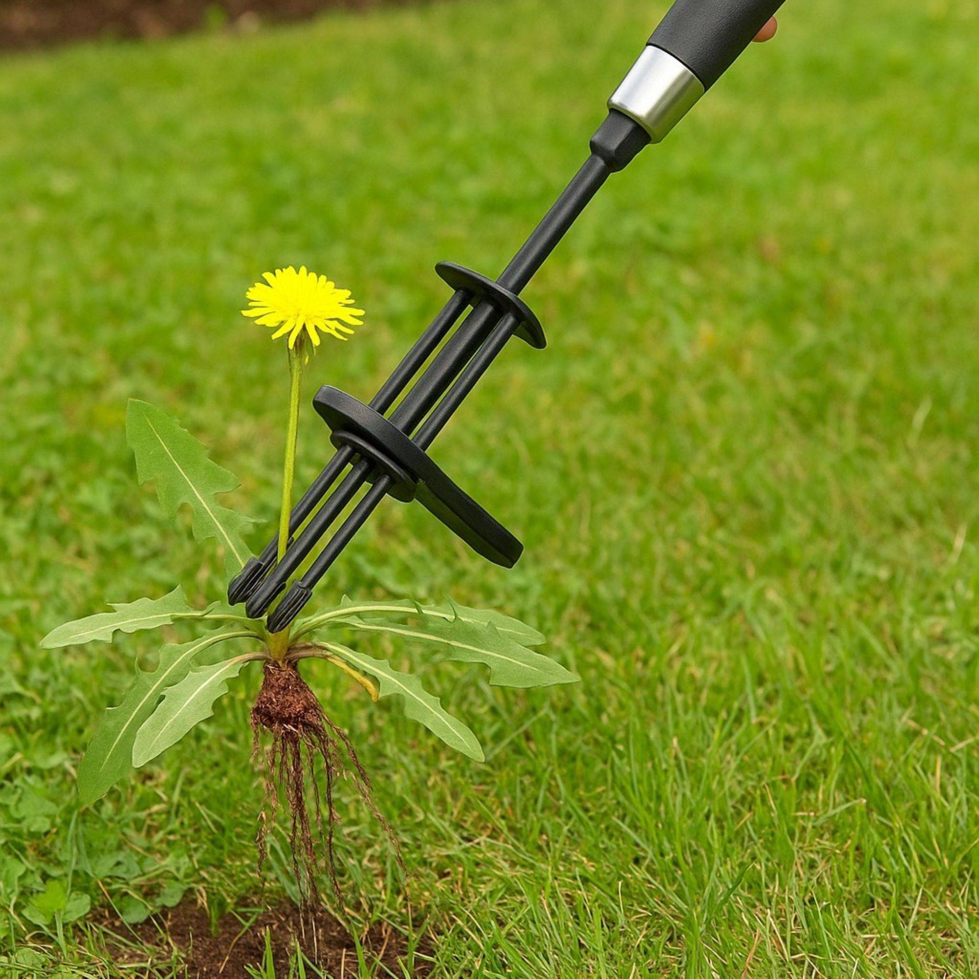 Hammersmith RayzerShovel Unkrautstecher-Aufsatz - Zubehör für RayzerShovel - 4-Zinken-Aufsatz zum Entfernen von Unkraut ohne Chemie - robust, rostfr