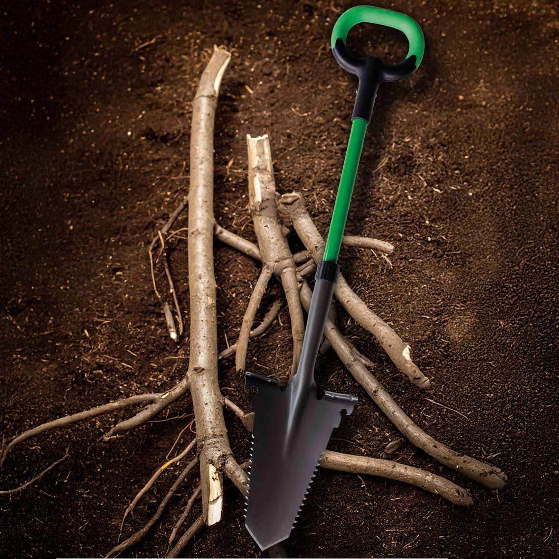 Hammersmith RayzerShovel Spatengabel-Aufsatz - Zubehör für RayzerShovel - robuster 4-Zinken-Aufsatz zum Bodenlockern & Wurzeln heben