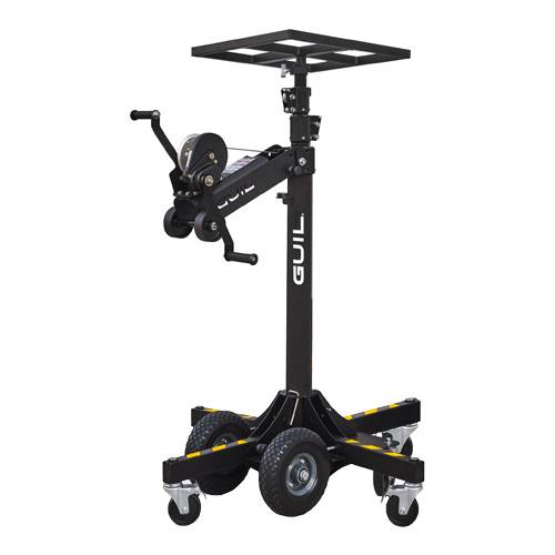 GUIL ELC-725/D - Material-Lift mit Winde & Rädern (Höhe max. 4,00m | Belastbarkeit max. 125kg | inkl. Ladewanne)