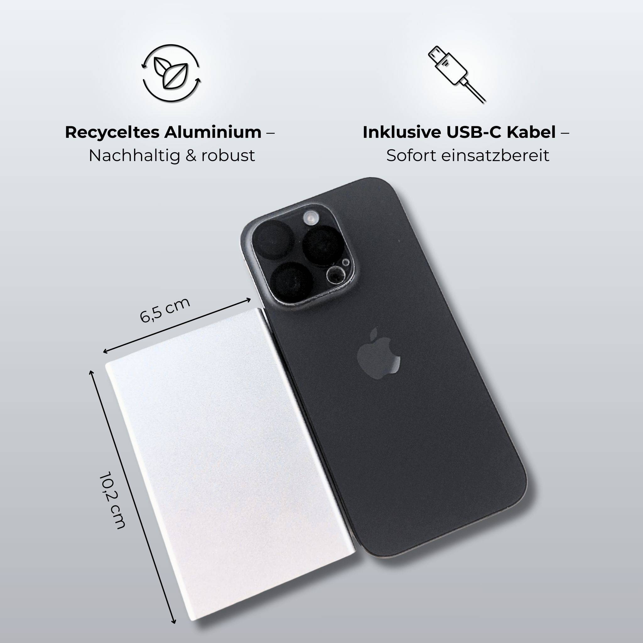 PHONIE 5.000 mAh Powerbank – MagSafe-kompatibel, kabellos & nachhaltig