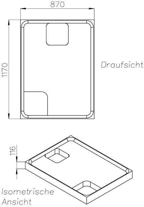 Schedel L200 BRW-Träger Höhe 116 mm 1200x900x35mm