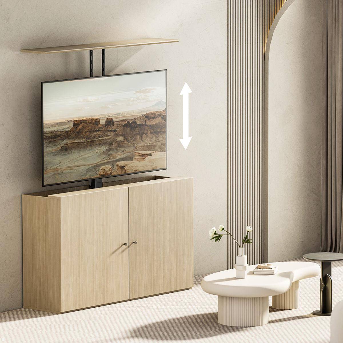 MonLines MLS037B Einbau TV Lift 37-65 Zoll, 900 mm Hub, schwarz