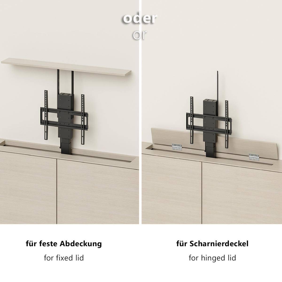 MonLines MLS038B Einbau TV Lift 43-88 Zoll, 1200 mm Hub, schwarz