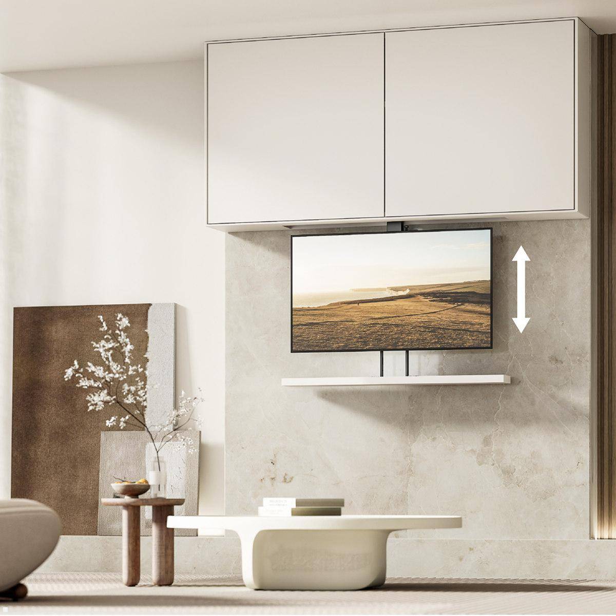 MonLines MLS035B Einbau TV Lift 17-32 Zoll, 480 mm Hub, schwarz