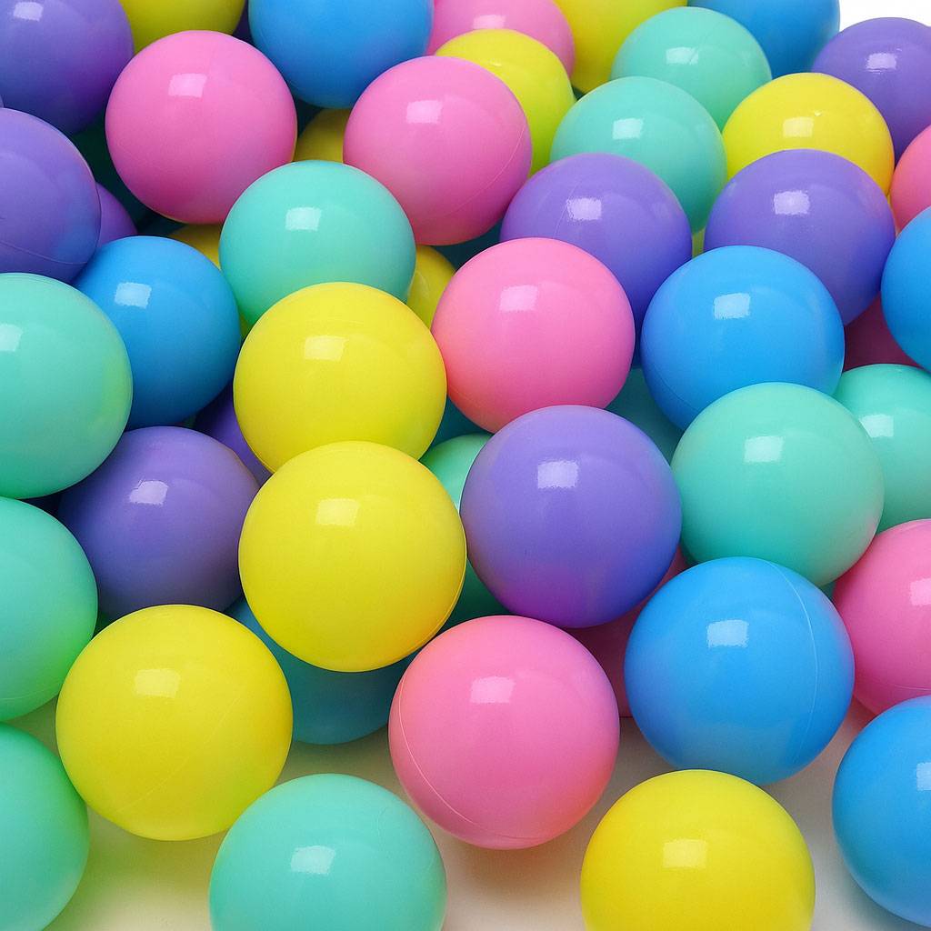 600 Bunte Bälle für Bällebad 7cm Baby Spielbälle Kinder Spielzeug Plastikbälle