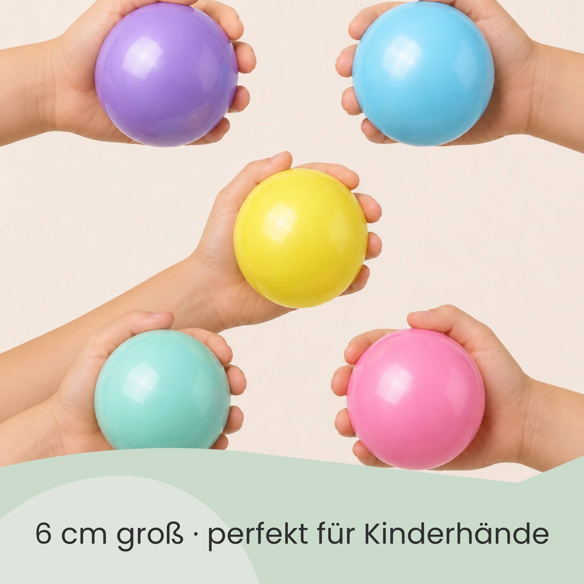3600 Bunte Bälle für Bällebad 6cm Baby Spielbälle Kinder Spielzeug Plastikbälle