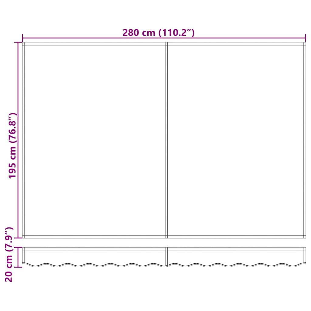 vidaXL Einziehbare Markise Anthrazit 300 x 200 cm Stoff