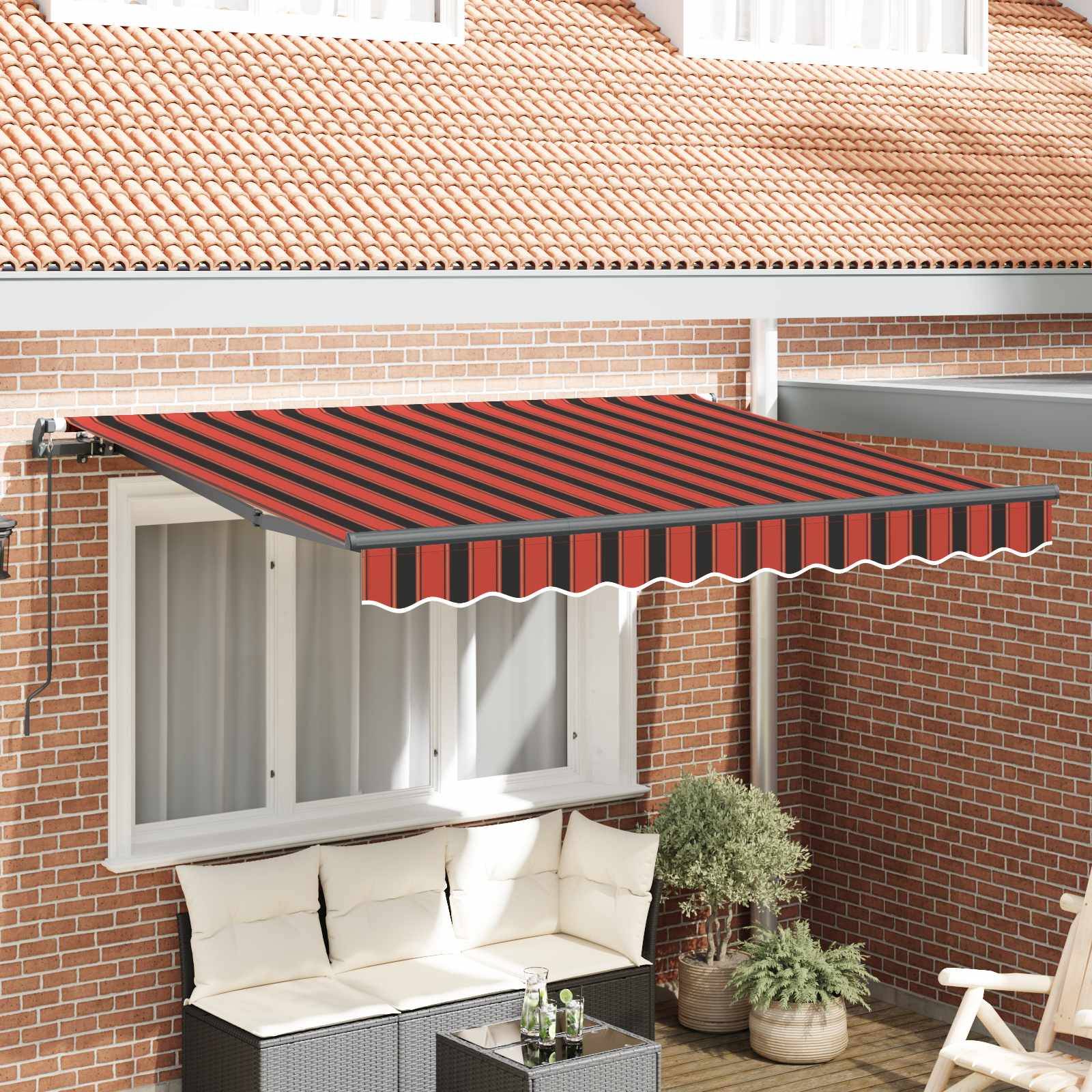 vidaXL Einziehbare Markise Orange 300 x 200 cm Stoff