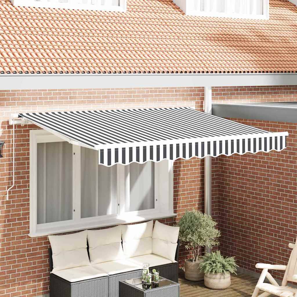vidaXL Einziehbare Markise Anthrazit 250 x 200 cm Stoff