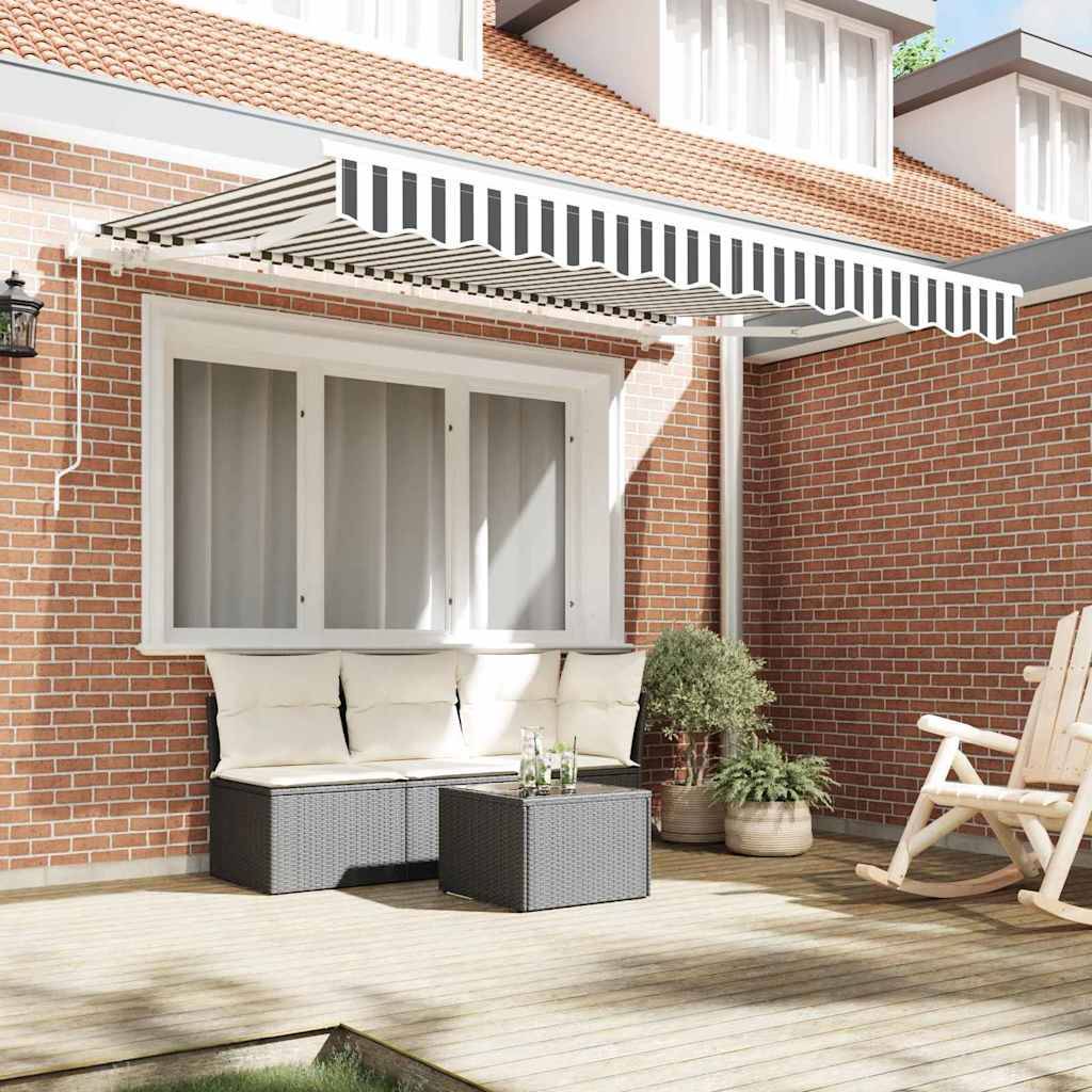 vidaXL Einziehbare Markise Anthrazit 300 x 200 cm Stoff