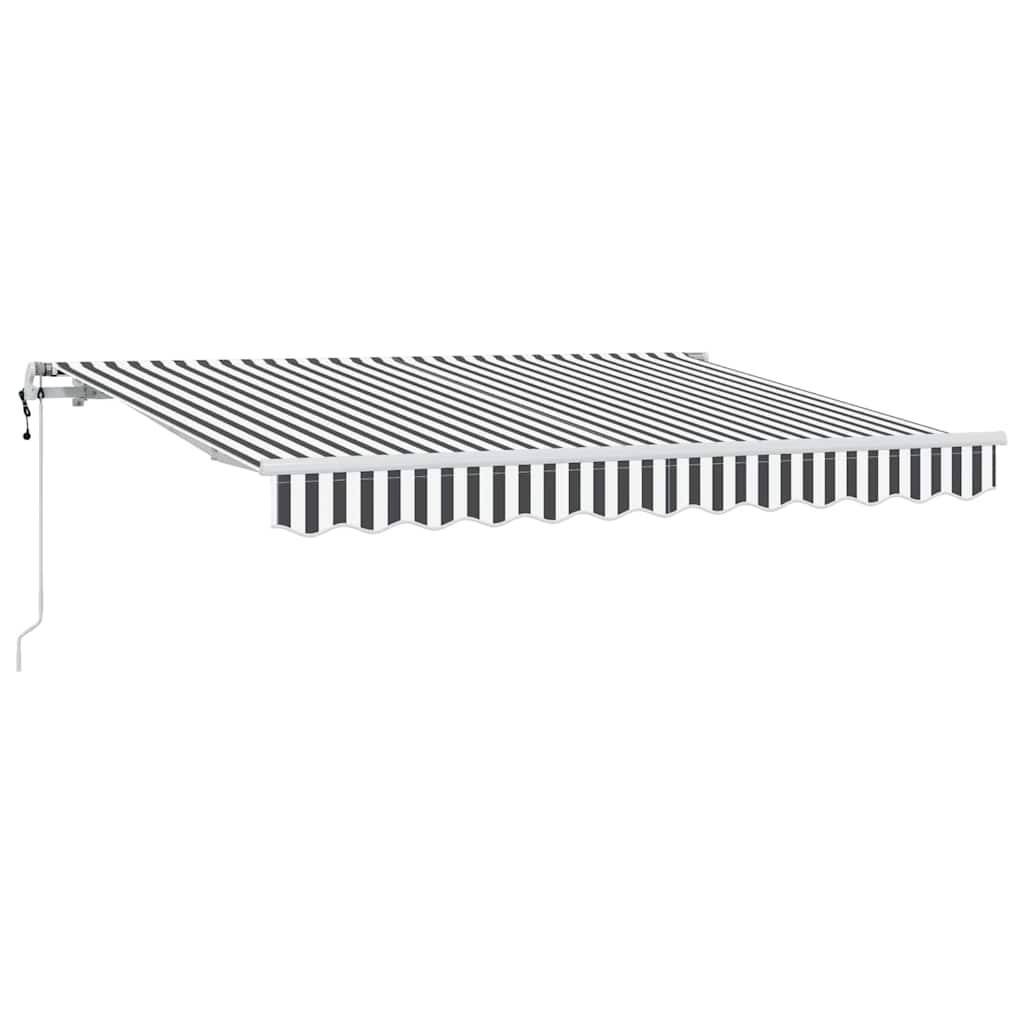 vidaXL Einziehbare Markise Anthrazit 350 x 200 cm Stoff