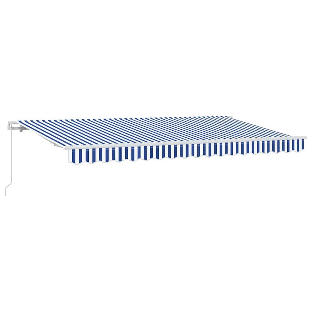 vidaXL Einziehbare Markise Blau und Weiß 350 x 200 cm