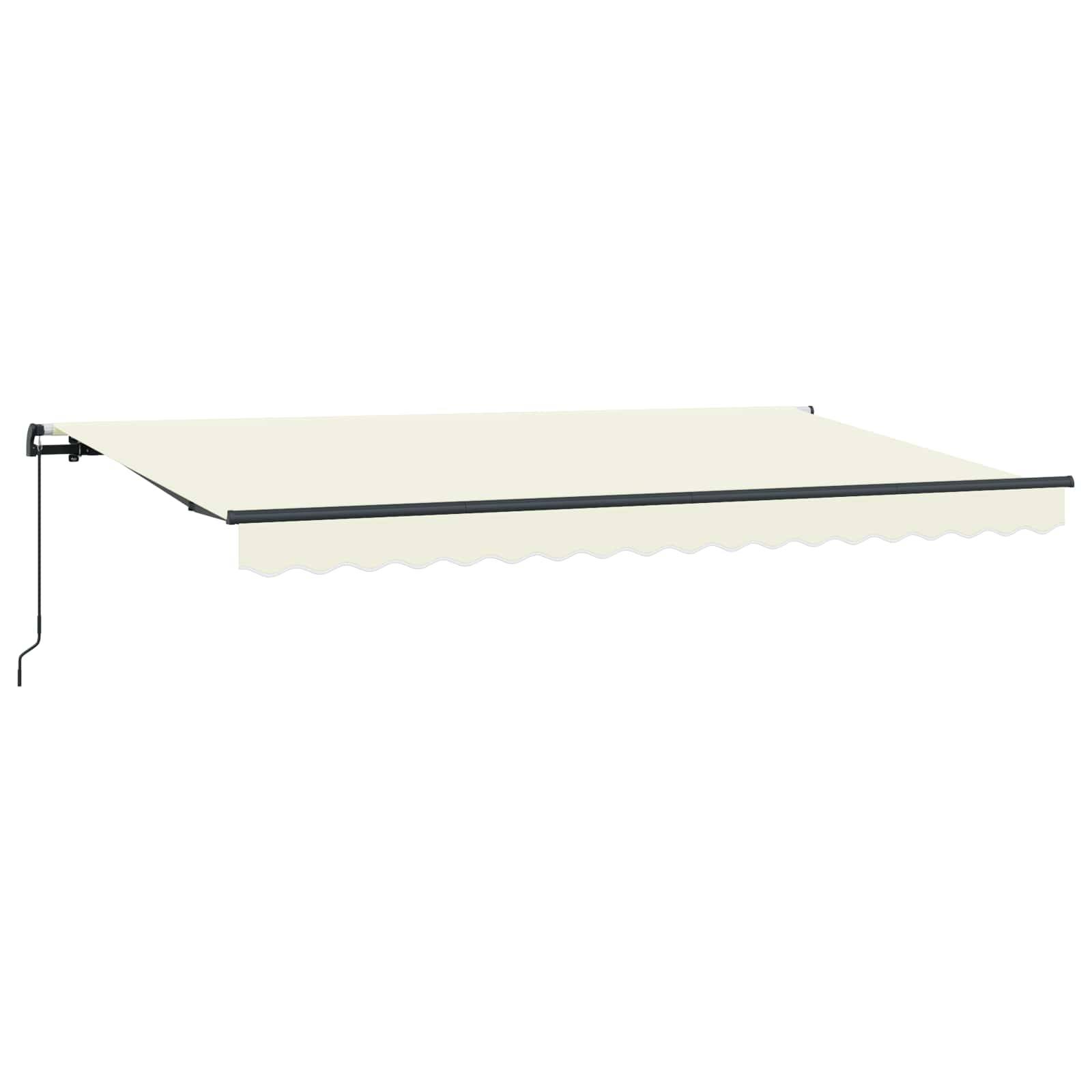 vidaXL Einziehbare Markise Creme 350 x 200 cm Stoff