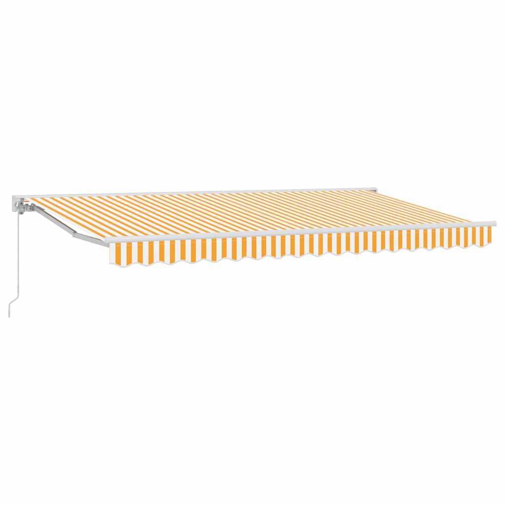 vidaXL Markisenrahmen Gelb und Weiß 400 x 200 cm