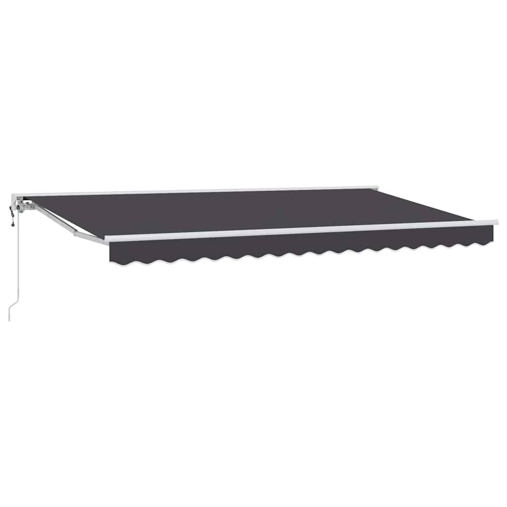 vidaXL Einziehbare Markise Anthrazit 400 x 200 cm Aluminium und Stoff