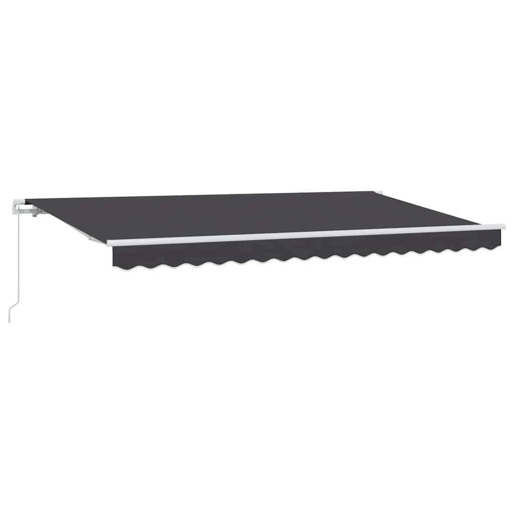 vidaXL Einziehbare Markise Anthrazit 400 x 200 cm Stoff