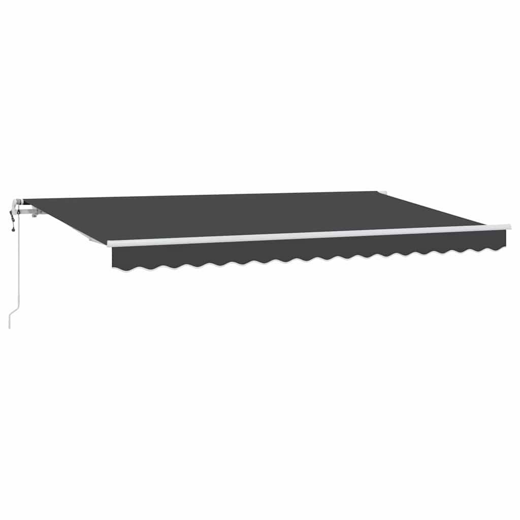 vidaXL Einziehbare Markise Anthrazit 350 x 200 cm Stoff