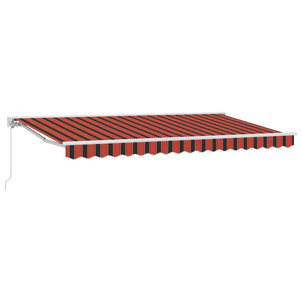 vidaXL Einziehbare Markise Orange und Schwarz 350 x 200 cm