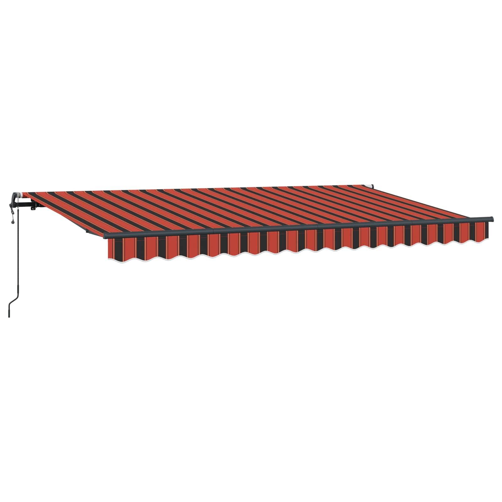 vidaXL Einziehbare Markise Orange 350 x 200 cm Stoff