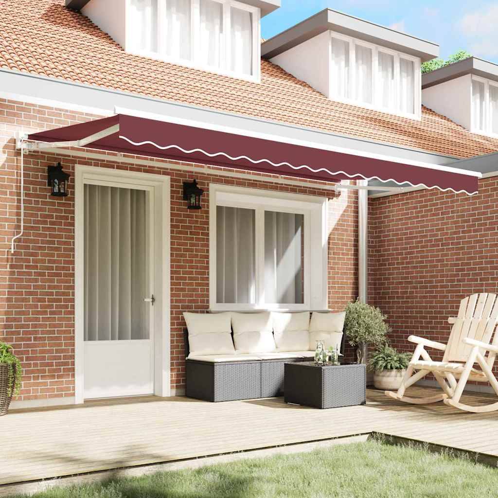 vidaXL Markisenrahmen Bordeauxrot 350 x 200 cm