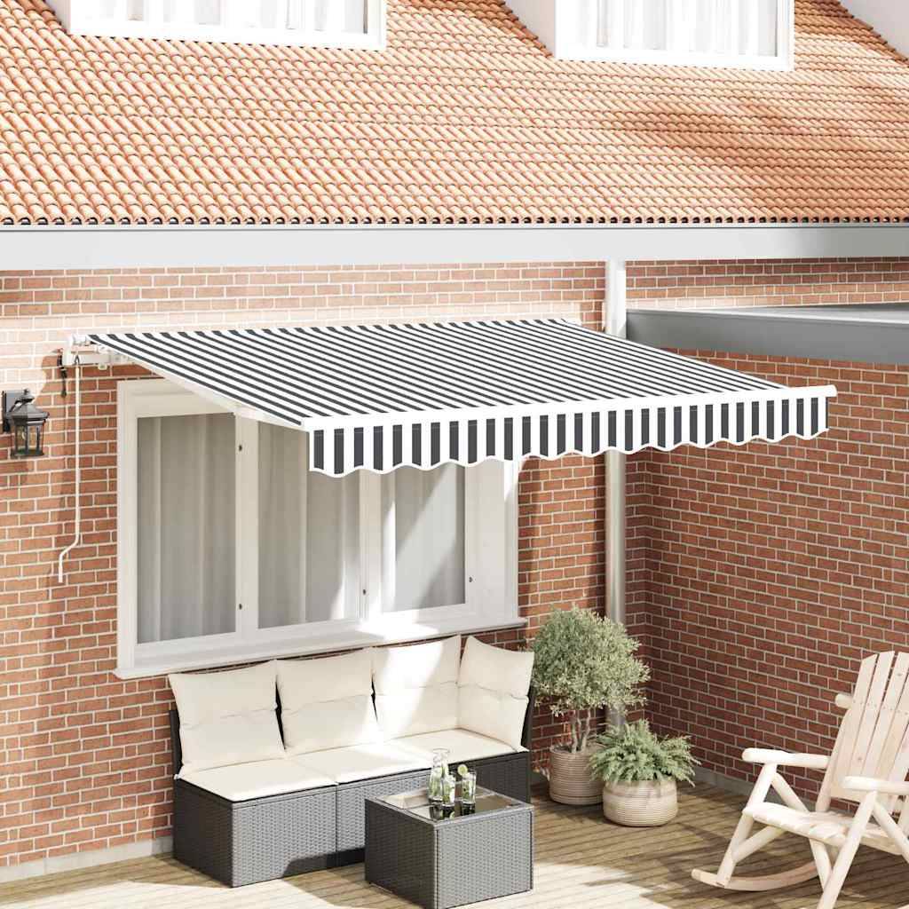 vidaXL Einziehbare Markise Anthrazit 350 x 200 cm Stoff