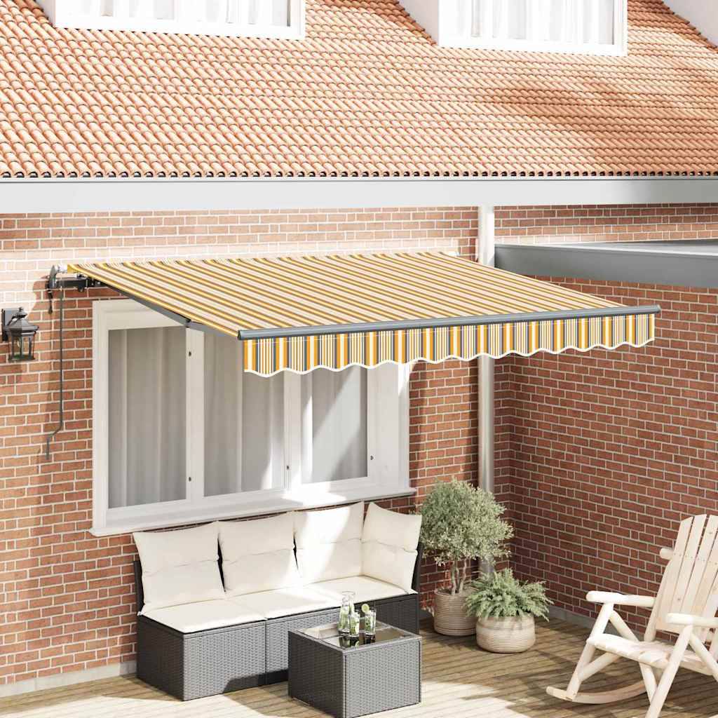 vidaXL Einziehbare Markise Bunt gestreift 250 x 200 cm
