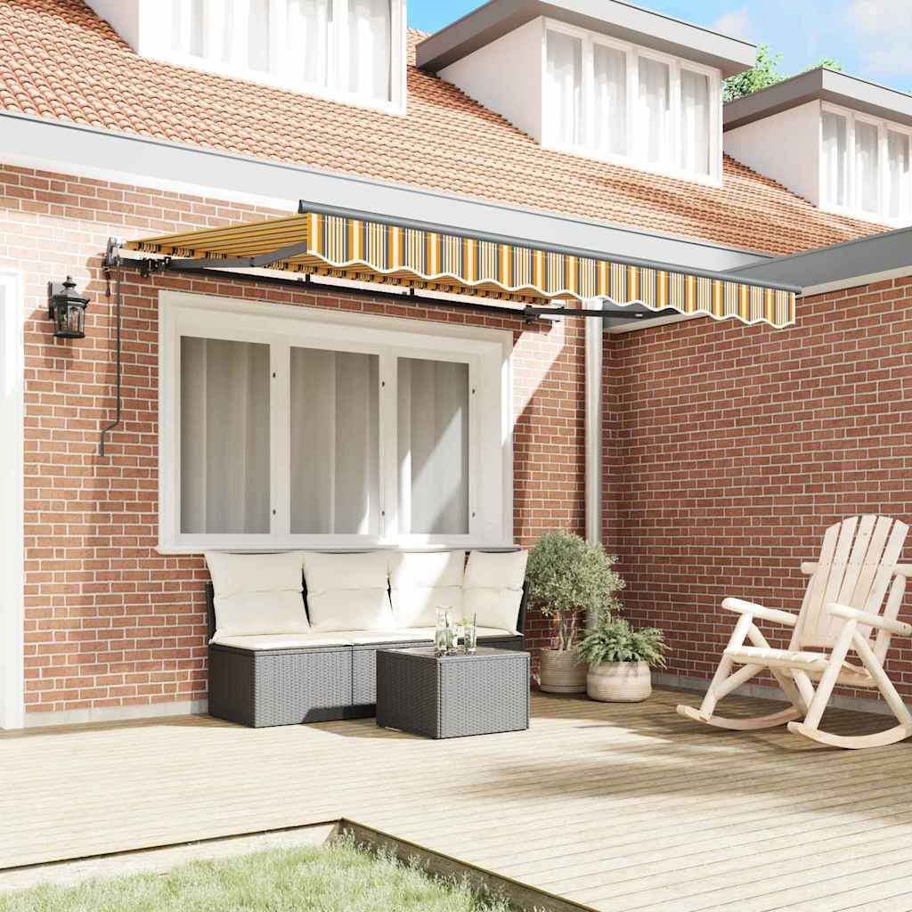 vidaXL Einziehbare Markise Bunt gestreift 250 x 200 cm