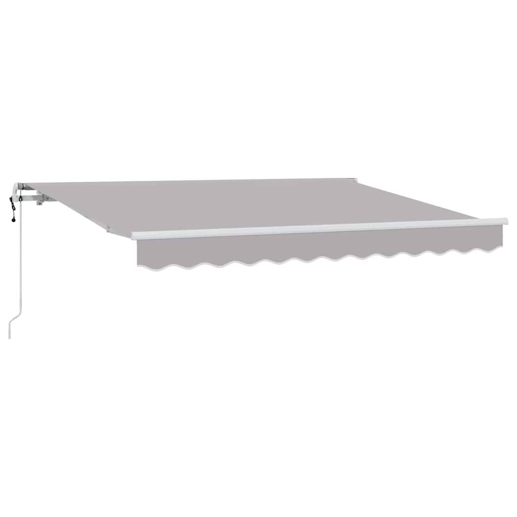 vidaXL Einziehbare Markise Hellgrau 250 x 200 cm Polyester, Aluminium