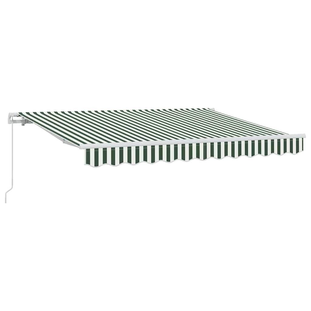 vidaXL Einziehbare Markise Grün 350 x 200 cm Stoff