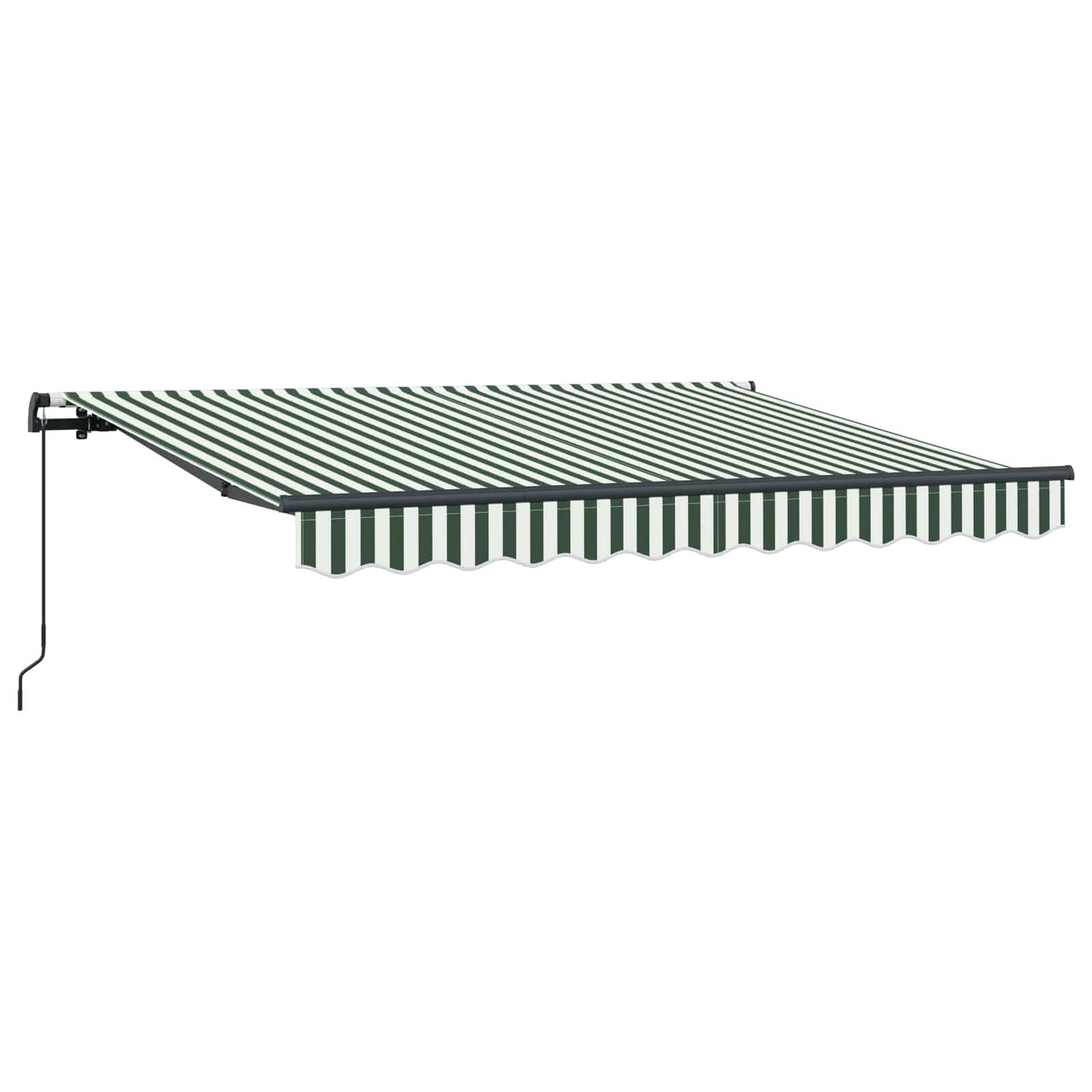 vidaXL Einziehbare Markise Grün 350 x 200 cm Stoff